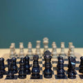 Handmade Marble Chess Set - Black And Coral - Needs Store