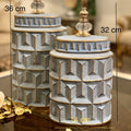 Heritage Grey Decorative Jar For Home Décor - Centerpieces Set - Needs Store