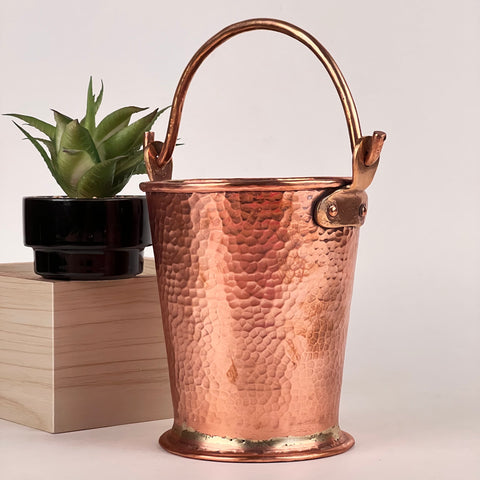 Hammered Copper Bucket