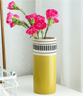 Japanese Yellow Ceramic Vase Planter Pot - Needs Store