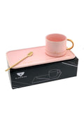 "Love" Mug with Serving Dish and Spoon - Pink - Needs Store