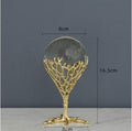 Luxurious Gold Metal Crystal Ball For Shelf Ornaments - Needs Store