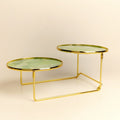 Marble Look Green Double Layer Round Shape Tray - Needs Store