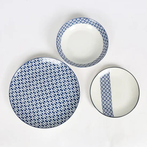 Modern Style Porcelain Plates - Set of 18 - Needs Store