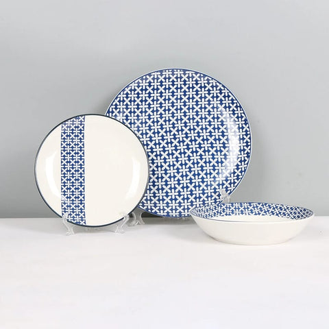 Modern Style Porcelain Plates - Set of 18 - Needs Store