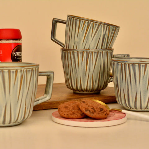 Montpeller Coffee Mugs - Caramel Blue - Needs Store