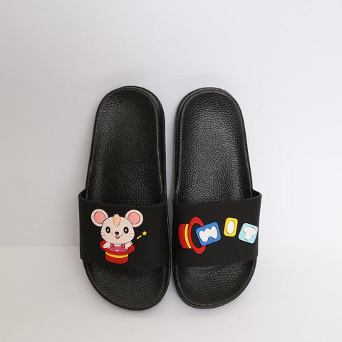 Mouse Home Beach Slippers - Black - Needs Store