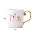 Mr. & Mrs. Couple Mugs Set (White & Gold) - Needs Store
