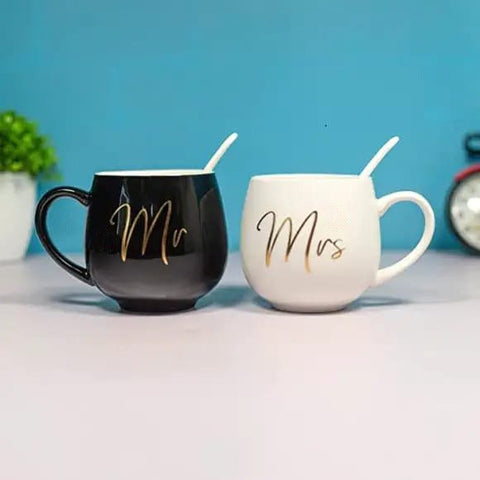 Mr. & Mrs. Couple Mugs (White & Black) - Needs Store