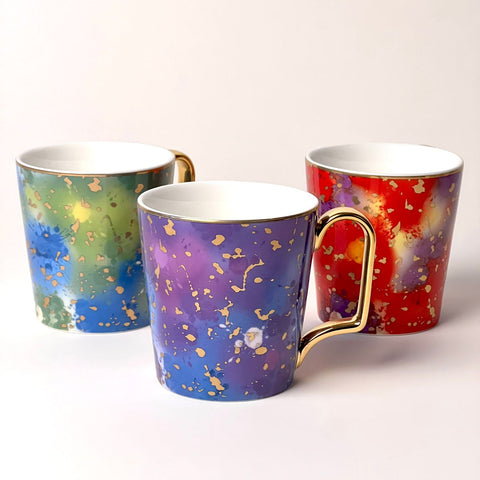 Multi-Colored Coffee/Tea Mugs - Red, Blue & Purple - Needs Store