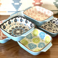 Multi-Colour Square Ceramic Serving Bowls(Set of 6) - Needs Store