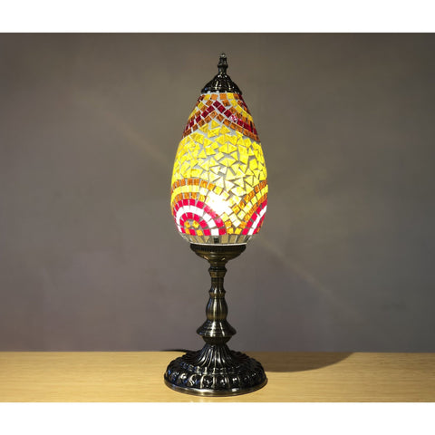 Oblong/Oval Turkish Mosaic Table Lamp | Home decor - Needs Store