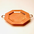 Octagonal Copper Serving Tray / Platter With Handles - Needs Store