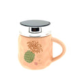 Peach Pineapple With Mirror Lid Coffee Mug - Needs Store