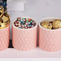 Pink n Gold Reindeer Ceramic Jar | Storage Jar | Candy Jar | Home Décor - Needs Store