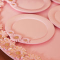 Pink Tray With Set Of 6 Drink Coasters | Decorative Coffee Tea Tray Set | Coasters Set - Needs Store