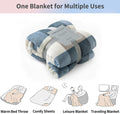 Plaid Print Sherpa Fleece Blanket - Needs Store