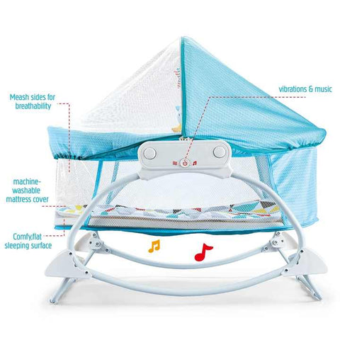 Portable Bassinet Music and Vibrations baby crib swing - Needs Store