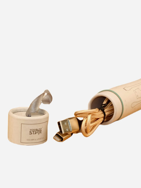 Portable Round Data Cable with holder - Android / I-Phone - Needs Store