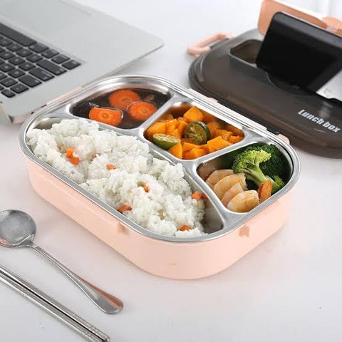 Portable Stainless Steel Lunch Box/Leakproof Food Container - Pink - Needs Store