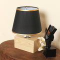 Rectangular Light Brown Wooden Design Table Lamp | Home Decor - Needs Store