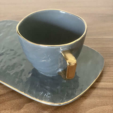 Retro Mug with Serving Plate - Needs Store