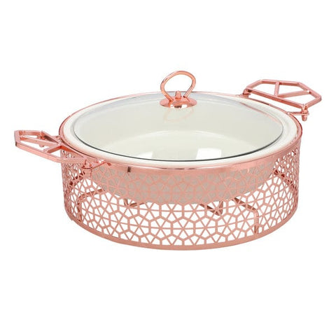 Round Casserole Serving Food Warmer Dish - Needs Store