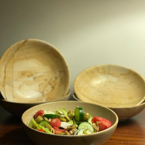 Sahara Beige Marble Fruit Bowl | Serving Bowls in Pakistan - Needs Store