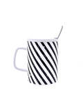 Simple Ceramic Cup with Geometric Pattern 400ml - Needs Store