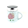 Sky Blue Strawberry With Mirror Lid Coffee Mug - Needs Store