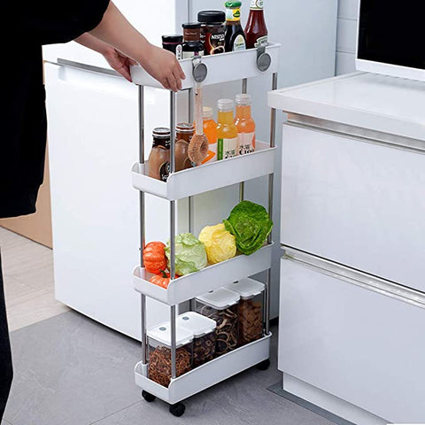 Slim Storage Cart Mobile Kitchen Storage Shelves - Needs Store