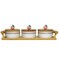 Snacks Candy Serving bowls with wooden tray - Needs Store