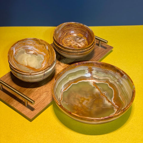 Set of 07 Marble Salad Bowls | Salad Bowls Price in Pakistan - Needs Store