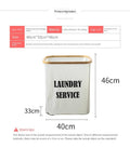 Square Bamboo Fabric Laundry Basket - Needs Store