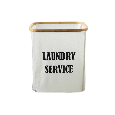 Square Bamboo Fabric Laundry Basket - Needs Store