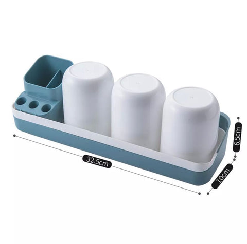 Stick On Toothbrush Cup Rack - Needs Store