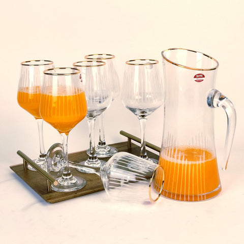 Traditional Line Pattern Water Set - 7 PCS - Needs Store
