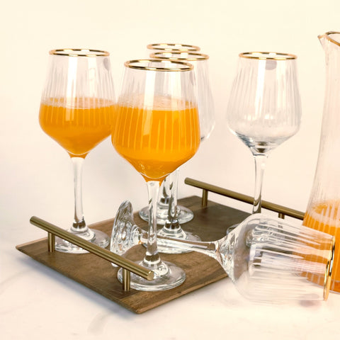 Traditional Line Pattern Water Set - 7 PCS - Needs Store