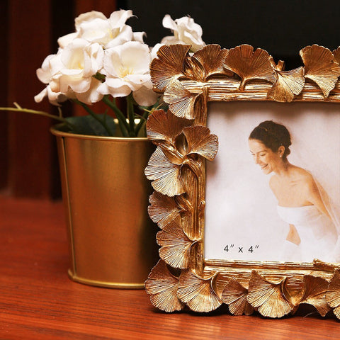 Wavy Golden Leaves Square Picture Frame - Home | Living | Bedroom décor - Needs Store