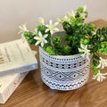 White And Black Mosaic Pattern Living Room Flower Pot - Needs Store