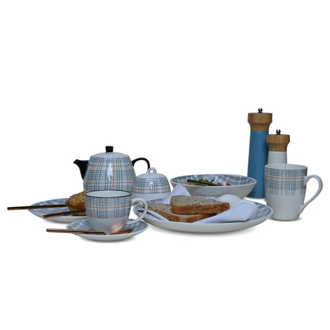 Complete Burberry Breakfast Set in Live Setting with Breakfast Served on Table in Pakistan. Unique Collection of Crockery | Needs Store