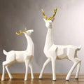 White Deer Decorative Figurines for Home Decor - Needs Store
