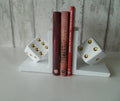 White Dice Bookend Set - Needs Store