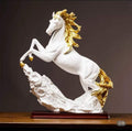 White & Gold Horse Sculpture for Centerpiece | Home Decoration Pieces - Needs Store