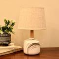 White Marble n Brown Minimalistic Design Table Lamp | Home Decor - Needs Store