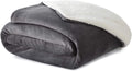 Winter Sherpa Throw Blanket Super Soft Reversible Ultra Luxurious Plush Blanket - Grey - Needs Store