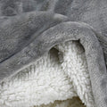 Winter Sherpa Throw Blanket Super Soft Reversible Ultra Luxurious Plush Blanket - Light Grey - Needs Store