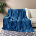 Winter Sherpa Throw Blanket Super Soft Reversible Ultra Luxurious Plush Blanket - Teal Blue - Needs Store