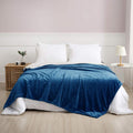 Winter Sherpa Throw Blanket Super Soft Reversible Ultra Luxurious Plush Blanket - Teal Blue - Needs Store